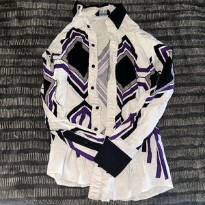 White button-up collared jacket